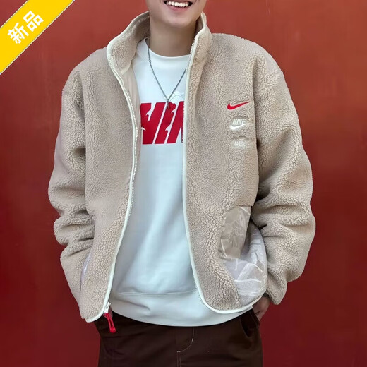 耐克（NIKE）外套男装 年秋季CNY龙年限定新款三钩仿羊羔立领运动休闲服 FZ6194-126 M