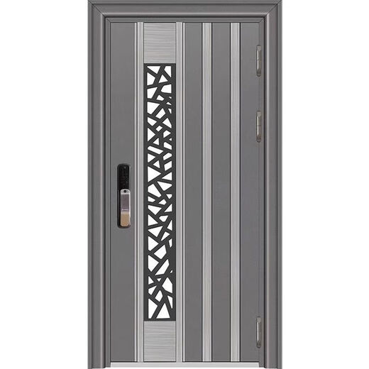 勤凯304不锈钢豪华韩式入户门对开门小区商品房家用入户门防盗门定制 主图款 咨询客服款式多多：可来厂看样