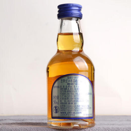 罗曼湖 洋酒 伏特加 威士忌 朗姆酒小瓶酒版酒伴便利店调酒基酒 芝华士18年苏格兰威士忌50ml*1瓶