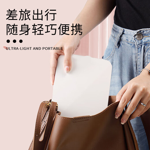 Meebordi Mirror Cosmetic Mirror LED with Light Portable Folding Desktop Cosmetic Mirror Mi Travel Light Cosmetic Mirror Fill-in Light Beauty Mirror Beauty Instrument Lamp New Year's Day Birthday Gift for Women White Insured Price