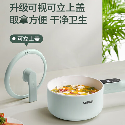 SUPER POTA ELÉCTRICA Hot Hot Multi-Purpose Electric de cocción para cocción para el hogar Mini Pot de calefacción eléctrica de calefacción eléctrica de una sola persona 1-2 Estudiantes Dormitorio de olla pequeña