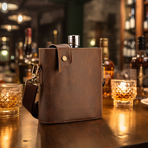 SNAKER wine bottle 316 stainless steel portable 2Jin Jin equal to 0.5kg, white wine bottle empty bottle household metal car