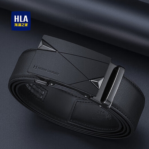 Heilan House (HLA) Men's Belt Automatic Buckle Genuine Leather Business Belt Trouser Belt Birthday Versatile New Style Gift for Boyfriend Fashionable