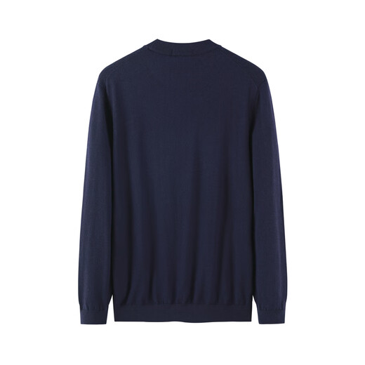 YOUNGOR Sweater Men's Autumn and Winter Young Men's Sweater Round Neck Sweater Wool Blended Sweater Navy VYHR619969FYA XL 110c