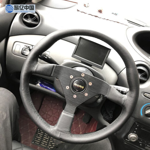 Gongma de 14 pulgadas Momo auto modificado Sports Racing Super Fiber Leater Directivo JDM Dirección de avión 13077_BLACK MARCO