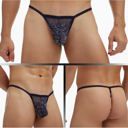 Männerunterwäsche europäischer und amerikanischer Feinnetzbeutel Low Taille Single Tanga großer Cailan xxl