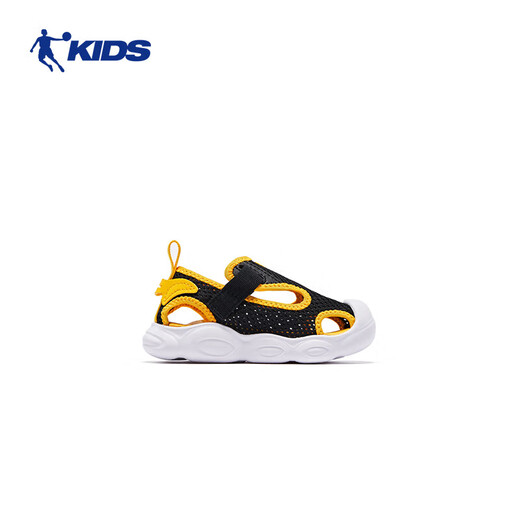 Jordan Boys Sandals Baby Summer Toddler Shoes Toddler Soft Sole Beach Casual Shoes Black/Egg Yolk 27