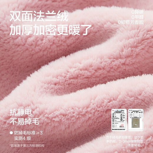 Red bean (Hodo) coral velvet nightgown women's anti-static couple's long pajamas autumn and winter thickened warm men's new home wear bathrobe men's moon rock gray XL