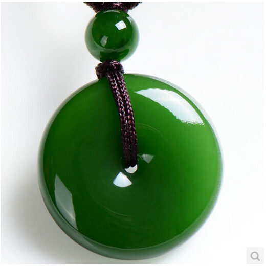 Jianying Sitian Ranhetian Jade Peorcuful Siefe Pendant Sendance Sendjiang Jade Collecle Spinach Green Green Pendant Jade Men and Women (класс) Jade тишина (25 мм)