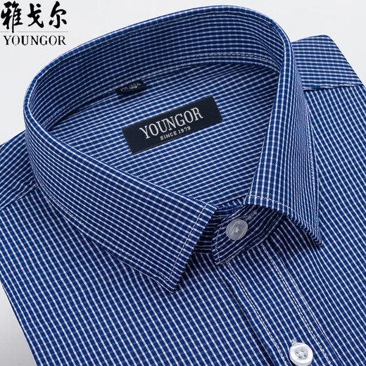 Bürgermeister Yager Langarm-Hemd Herrenherbst Herbst Freieisen-Freizeit-High-End-Plaid-Hemd-Hemd-Kleidung 6627 38 Vorschläge [70-95jin [Jin entspricht 0,5 kg]]