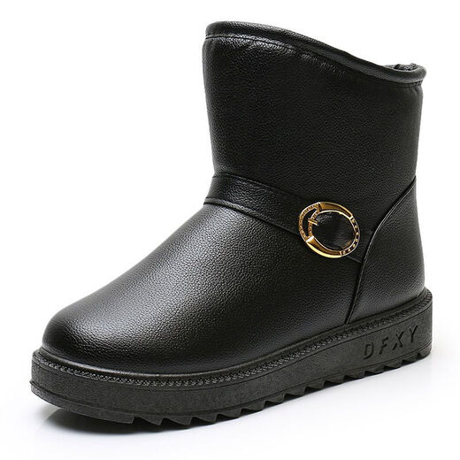 
Warm snow boots for women military fans supplies waterproof short boots plus velvet thickened mother cotton boots military training supplies anti-slip winter thick sole middle-aged and elderly cotton shoes black 806 41 standard code