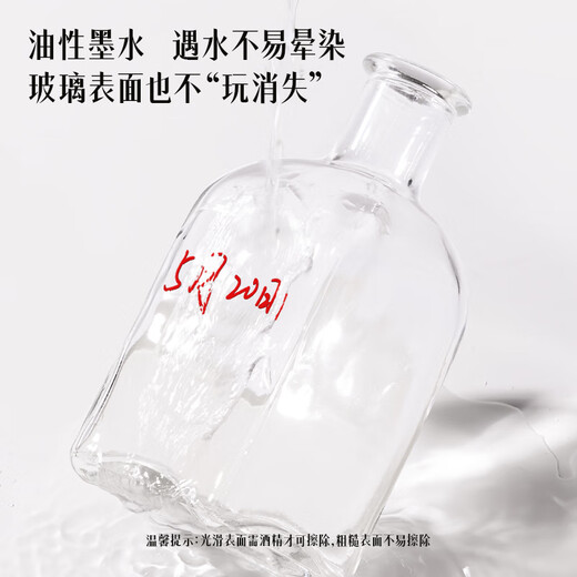 得力（deli）细杆双头0.5mm/1.2mm物流快递油性记号笔 勾线笔会议签字笔马克笔红色12支/盒 S831