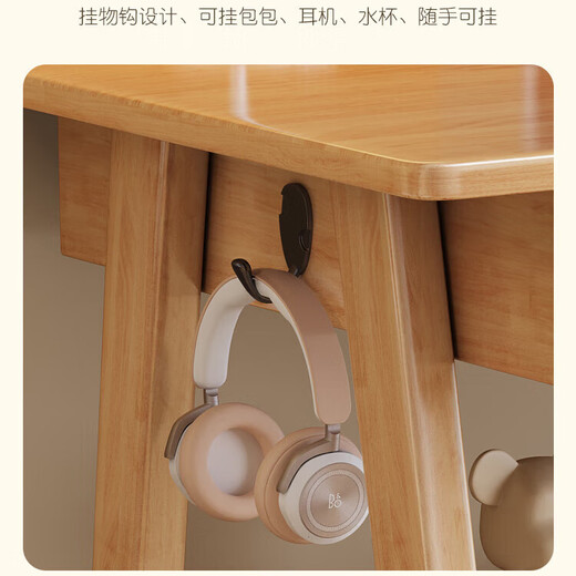 Huazhou solid wood desk simple small apartment home writing desk desktop computer table bedroom study table 1.2 meters solid wood color