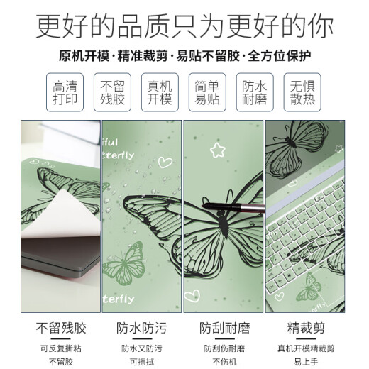 
Three-color cat butterfly suitable for 2025 Lenovo Saver r9000p laptop sticker R7000 Gundam film y9000p computer y7000 full set shell body sticker W3882 single A-side