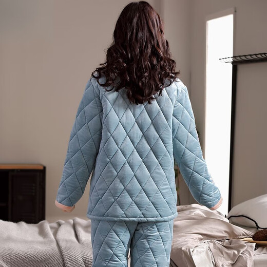 Katzenmann klemmte Baumwoll-Schwangere Frauen Pyjamas für Frauen im Herbst- und Winterstillungskleidungskleidung und Velvet für postpartale Frauen-Kleider 9905 m (80-100 Jin [Jin entspricht 0,5 kg]))