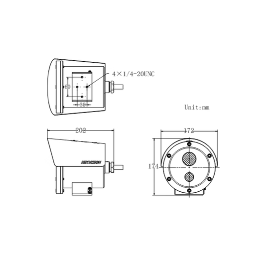 海康威视DS-2XE6227FWD-L（S）原装200万防爆全彩筒型网络摄像机 DS-2XE6227FWD-L(带支架软管) 1080p x 4mm