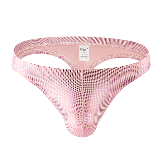 Miboer men's underwear, low-waisted thong underwear, sexy bronzing breathable underwear, elastic colorful trendy men's thong underwear, skin color XL