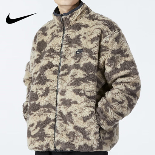 耐克（NIKE）男装新款SB滑板运动服摇粒绒保暖休闲翻领夹克外套 DQ4885-010 M