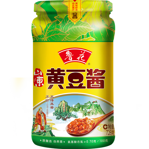 鲁花黄豆酱728g 拌面 调料酱 豆瓣酱 调味酱