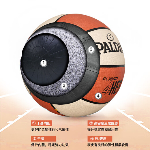 Spalding Women's No. 6 PU Basketball, universal interior y exterior, diseñado para usuarios femeninas, más fácil de dominar, 25 años de juego de juego 77-724y6rev1