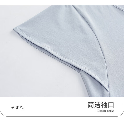 Ночная рубашка Langsha для женского тонкого стиля модальное ice Silk Silk с короткими рукавами