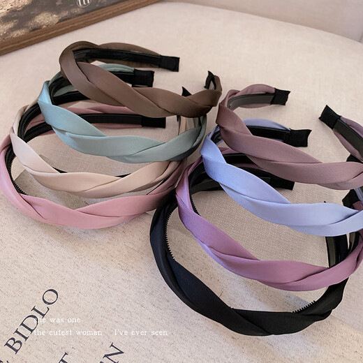 Morning Star Hairband Women's 2025 New Headband Hair Bundle High-end Western Style Fashion Pressed Hairpin Washing Hairpin Headband Hair Accessory Pink Purple