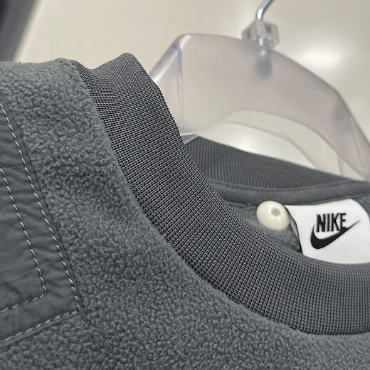 耐克（NIKE） 卫衣外套男士2025秋季运动服保暖摇粒绒圆领套头衫 DD4855-068灰色 2XL