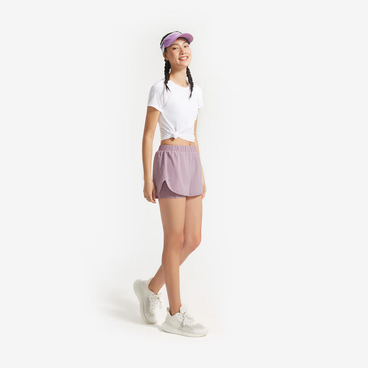 Keep 运动短裤速干防走光训练健身裤跑步瑜伽服外穿夏女显瘦13385 海雾紫 M