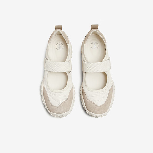 Tata Ballet Shoes Women's 2025 Spring New Flat Mary Jane Shops Sports Sports Single Shower 7E701AQ5 Beibai/Apricot 39