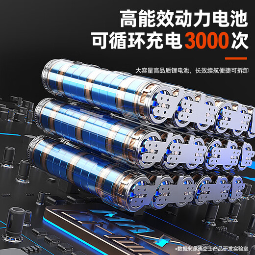 XMSJ充电式鼓风机无线暴风枪吹灰机强力吹风机大功率工业用吹树叶除尘 DS-红9888TV1电1充-6档极速