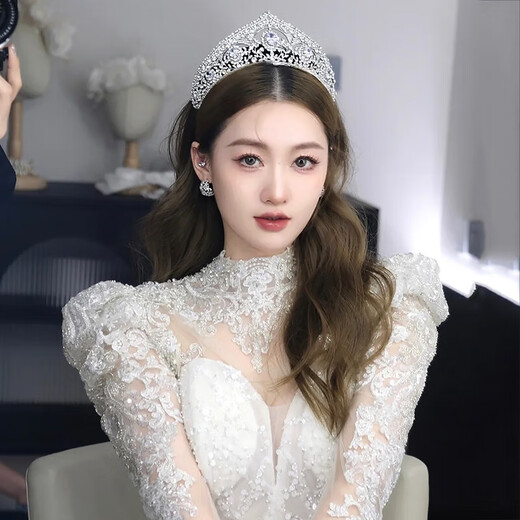 Shijun (SHIJUN) crown tiara for adults 18 years old princess elegant bride Korean super fairy shiny rhinestone crown birthday adult tiara crown gift box