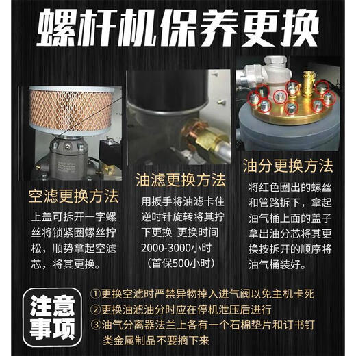 螺杆空压机三滤保养配件油气分离器压缩机空气滤芯油分芯机油滤器 135*90*H13575KW