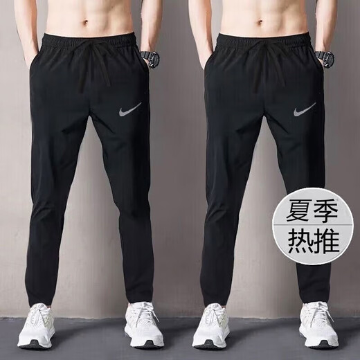 耐克（NIKE）男装运动服套装25夏新款休闲polo衫短袖T恤宽松直筒裤长裤 两件套 FN3895-010+FB7491-010 M【170-175cm/110-120斤】