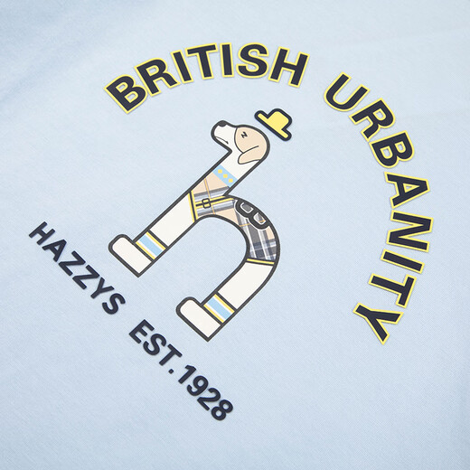 HAZZYS brand children's clothing boys' short-sleeved crew-neck shirt summer new style comfortable elastic casual simple short-sleeved crew-neck shirt original white 165cm