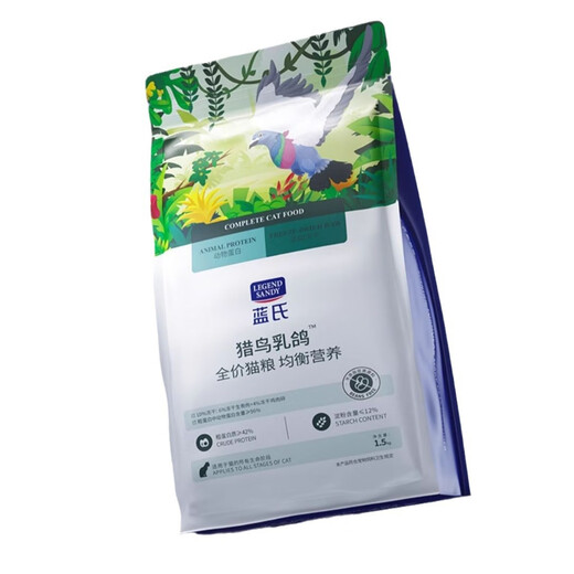 Lang's Lang's Cat Food Hunting Birds and Squabs Wilderness Rabbit Hunting Full Price Freeze-Dried Raw Bone Meat Kittens and Adult Cats Universal Cat Food 1.5kg Hunting Birds and Squabs Special for Kittens 1 Pack