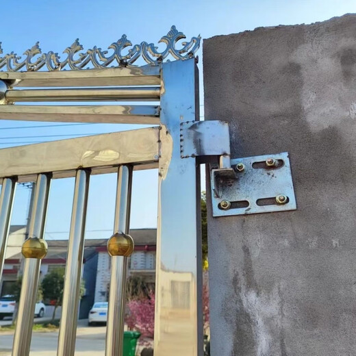 Qinkai's new stainless steel villa door opens into the courtyard and double-door rural gate Chinese style fence 3.5 meters