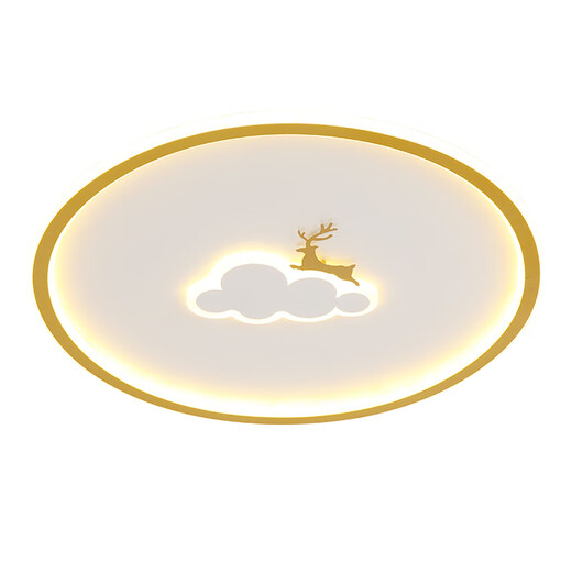 玛拓米迪儿童房间灯云朵护眼主卧室灯led吸顶灯简约现代男孩女孩新款灯具 白色云朵小鹿50CM-50瓦 LED三色调光