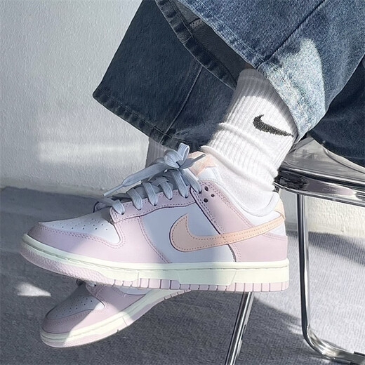耐克（NIKE）DUNK LOW女子蓝白色粉色经典百搭防滑耐磨低帮休闲运动板鞋 DD1503-001蓝紫粉 36