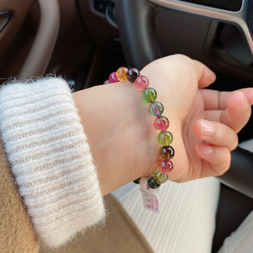 
DR GRAFFCARNY One thing one picture 9MM natural Brazilian old material tourmaline bracelet round bead string rich and transparent ten-year old store 9 styles 3890g 8.5MMM