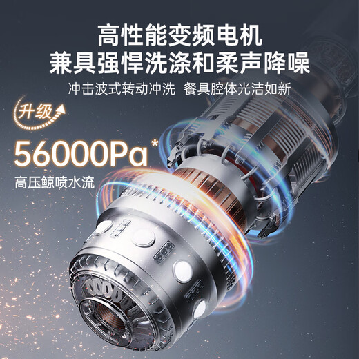 Panasonic (Panasonic) 15+2 sets of built-in dishwashers, independent built-in dual-purpose, 56000 Pa frequency conversion washing, 110 high temperature drying and sterilization, large capacity, first-class water efficiency NP-D85K1GL black