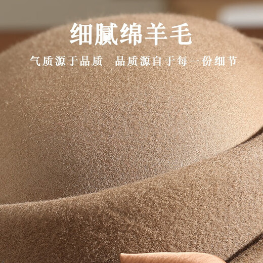 布塔秋冬英伦复古骑士帽时尚百搭礼帽马术帽秋冬新款潮流气质款 酒红