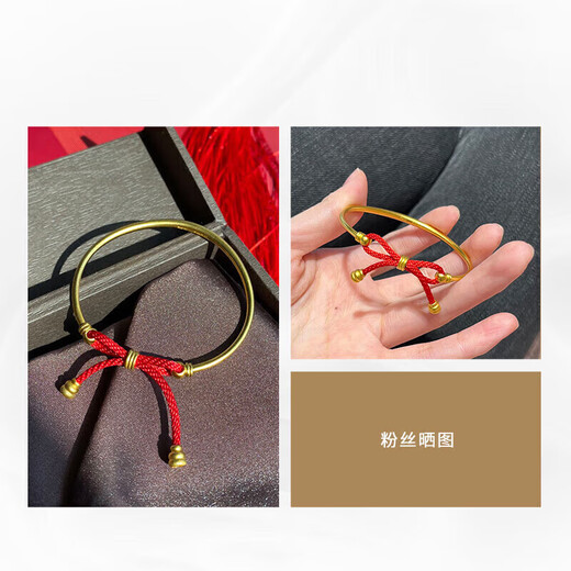 Chow Tai Fook erbte Kinderarmband -Bogen -Goldarmband (Arbeitskosten 880) ca. 10,64G F226599