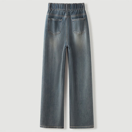 Cypress House Wäsche Jeans 2025 Herbst neue Frauen modische elastische hohe Taille lange, breite Beine