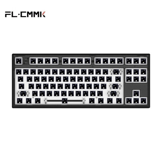 
FLESPORTS MK870-wired/Bluetooth/2.4G three-mode mechanical keyboard Obsidian-white and green smoke side keycap-BOX red axis RGB lighting Wireless keyboard
