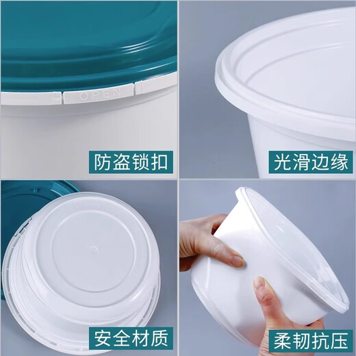 Caja de almuerzo Qidian Tazón desechable Caja de comida rápida Caja de almuerzo redondo Sopa de fugas Sopa de fideos Malatang Caja de envasado de comida para llevar grueso [Lock] 1050 Redonda + Tapa roja 50 Echas