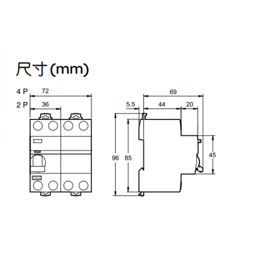 Schneider iID electromagnetic leakage protector series original supports inspection 100A 4p