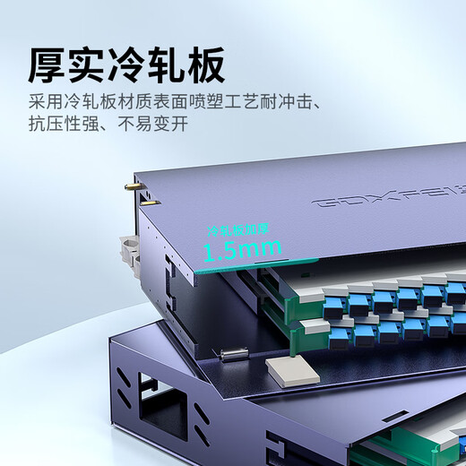 Faser ODF-Glasfaser-Kabelverkabelung Overhead Box Vollgestützt Faserfusion Scheibe Ein-Mode-Heckfaser-Kabel Fusion Box Scheibe 48 Anschlüsse/Quadratmodell/1,5 mm/leeres Rack