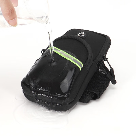 Zailu running mobile phone bag arm bag arm wrist men's and women's special equipment mobile phone bag fitness sports mobile phone arm cover black suitable for 6 o'clock 5 inches to 7 o'clock 2 inches