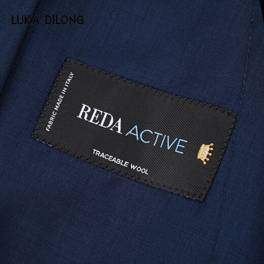 Lucadilong [100% Merinowolle aus Italien importiert] Leichte Luxus-High-End-Herren-Business Executive Jacket Coat Royal Blue L (50)