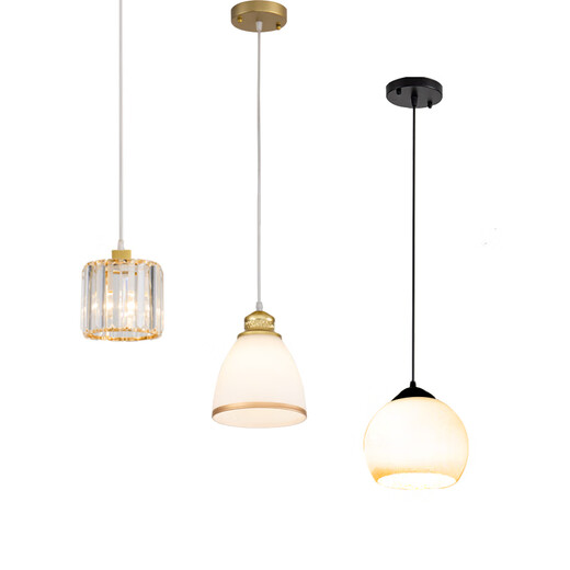 
Yilin (yilin) ​​balcony entrance corridor corridor single head chandelier modern simple single restaurant decoration bedside long hanging line small chandelier 7022 flower single hanging (white) eye protection three-color light